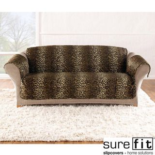 Velvet Leopard Sofa Cover