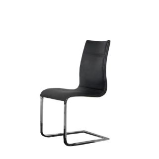 LEFTY chaise en PU noir, Hauteur 94 cm