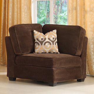 Barnsley Dark Brown Corner Chair with Pillow