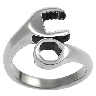 Journee Collection Womens Stainless Steel Wrench Design Ring