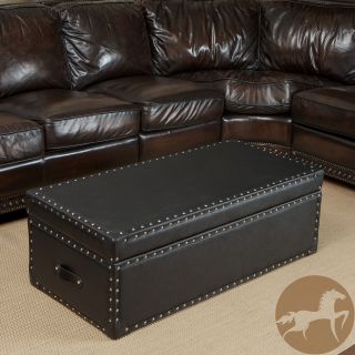 Christopher Knight Home Nino Leather Storage Trunk Ottoman Today: $309