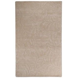 Candice Olson Hand woven Carved Tan Wool Rug (9 X 13)