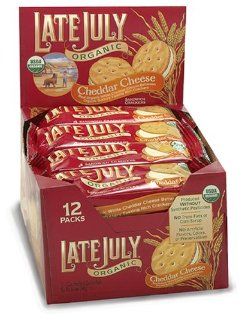 Late July Organic Cheddar Cheese Sandwich Crackers, 1.2 Ounce Packages