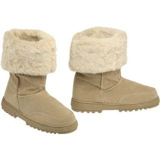 RAMPAGE Allie Faux Fur & Shearling Fold Over Boots [ALLIE], Camel