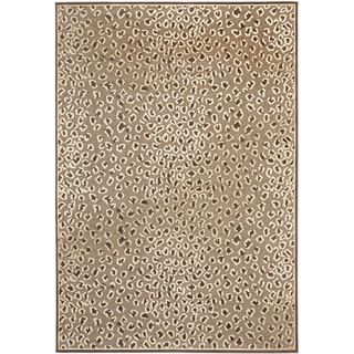 Paradise Leopard Light Brown Viscose Rug (5 3 x 7 6)