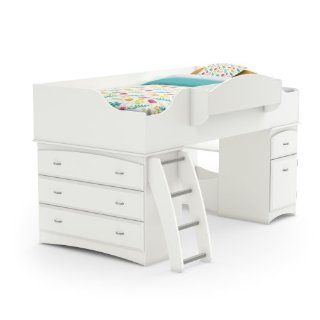 South Shore Imagine Collection Twin Loft Bed kit, Pure White