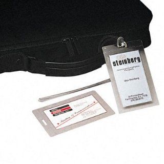 ID Clear Plastic Luggage Tags with Straps   Clear Plastic
