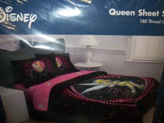 Tinkerbell Pink Swirl Sheet Set Queen Size