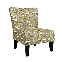 Portfolio Hali Lily Floral Grey Armless Chair
