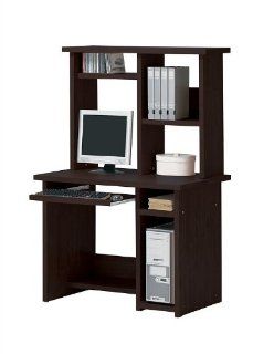 Espresso Finish Home Office Computer Desk with Hutch
