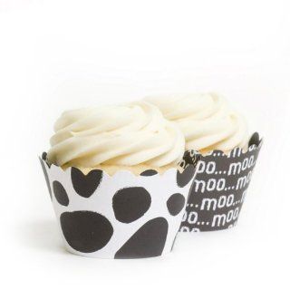 Dress My Cupcake Cow Print Reversible Cupcake Wrappers