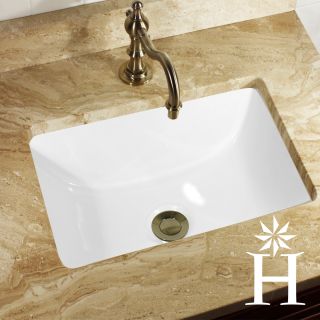 Highpoint Collection Rectangle Ceramic Undermount Vanity Sink Today: $