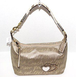 Coach Holiday limited Edition Script Tote Crossbody Hobo