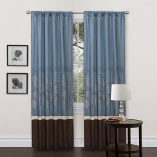 Lush Decor Lydia Blue 84 inch Curtain Panel