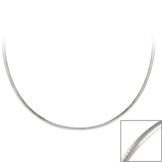 Mondevio Sterling Silver 18 inch Italian Omega Necklace