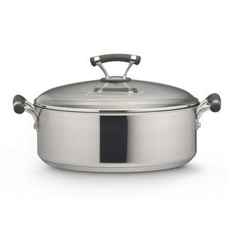 Circulon Contempo Stainless Steel 7.5 Quart Covered Wide Stockpot