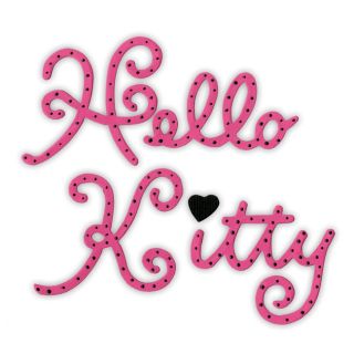 Sizzix Bigz Die Phrase Hello Kitty with Heart