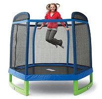 My First Indoor/Outdoor Trampoline Combo with Enclosure