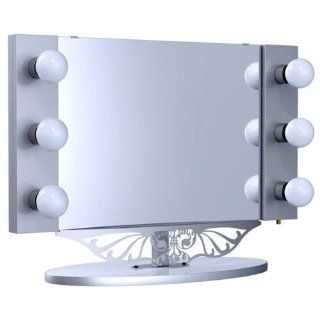 Starlet Table Top Lighted Vanity Mirror 34   Silver Home