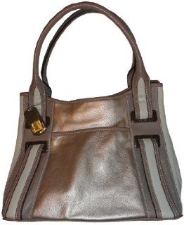 Leather Multi Sensations Shopper Handbag, Satin Metal Shoes