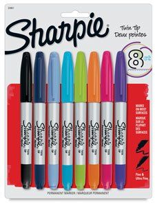 Sharpie Twin Tip Marker   Set of 8 Colors, Twin Tip