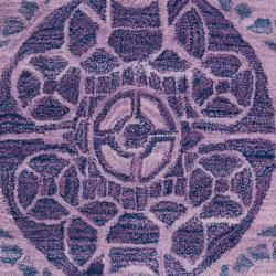 Handmade Chatham Treasures Purple New Zealand Wool Rug (4 x 6