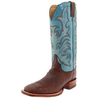 Justin Boots Womens Aqha Smooth Ostrich Remuda Broad toe Boot
