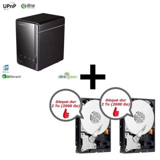 Pack DLINK DNS 320 NAS + WD Green 2To 3.5 x 2   Achat / Vente SERVEUR