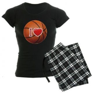 Artsmith, Inc. Womens Dark Pajamas I Love Basketball