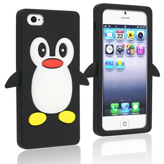 BasAcc Black Penguin Silicone Case for Apple iPhone 5