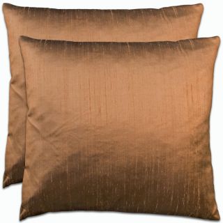 Duponi Silk Square Oversized Throw Pillows (Set of 2)