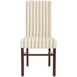 Classical Parsons Stripe Linen Side Chairs (Pack of 2)