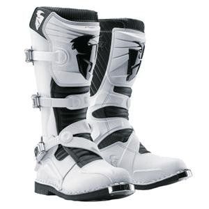 Thor Motocross Ratchet Motocross Boots (Size 14, White)  