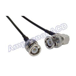 BNC Male to BNC Right Angle Male (RG174) 50 Ohm Coaxial Cable Assembly
