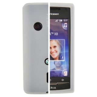 Sony Ericsson CA380 Blanc   Housse en silicone pour Xperia X8   HOUSSE