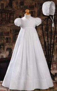 Irish Cotton Heirloom Christening Gown with Hand