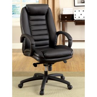 Enitial Lab Modern Adjustable Black Leatherette Office Chair Today: $