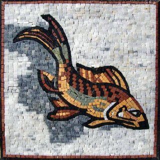 18x18 Fish Mosaic Art Tile Wall Floor Pool Decor Home