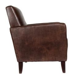 angeloHOME Sutton Coffee Brown Renu Leather Arm Chair