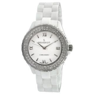 Peugeot Womens Swiss Ceramic Crystal White Dial Watch