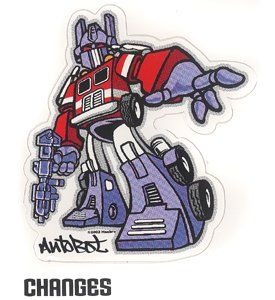 Optimus Prime Autobot Hip Hop Sticker 78 183: Toys & Games