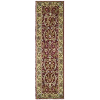Handmade Heritage Treasures Red/ Gold Wool Runner (23 x 8) Compare
