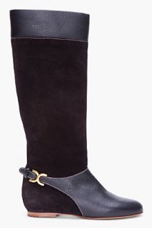 Chloe Blackmarcie Suede Riding Boots for women