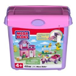 Micro Bloks Pink Scoop n Build Bucket Play Set