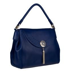 Versace Medium Royal Blue Nappa Leather Shoulder Bag