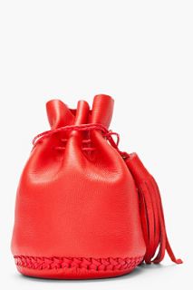 Wendy Nichol Red Tassled Leather Bullet Bag for women