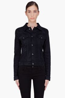 R13 Black Denim Jacket for women