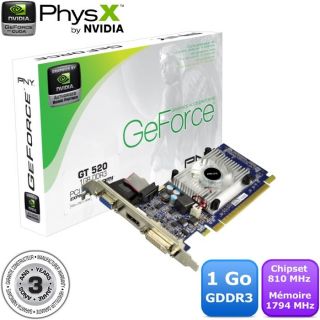 GT 520 1Go   Achat / Vente CARTE GRAPHIQUE PNY Nvidia GeForce GT 520