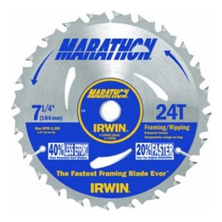 Irwin Tools 24030 7 1/4 24T Marathon Thin Kerf Bulk Circular Saw