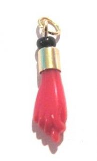 Black Fist Brazilian Charm of Luck and Protection, C 188 Red Clothing